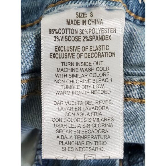 Wallflower Girl Jeans 8 Embroidered Butterfly Skinny - Picture 4 of 6